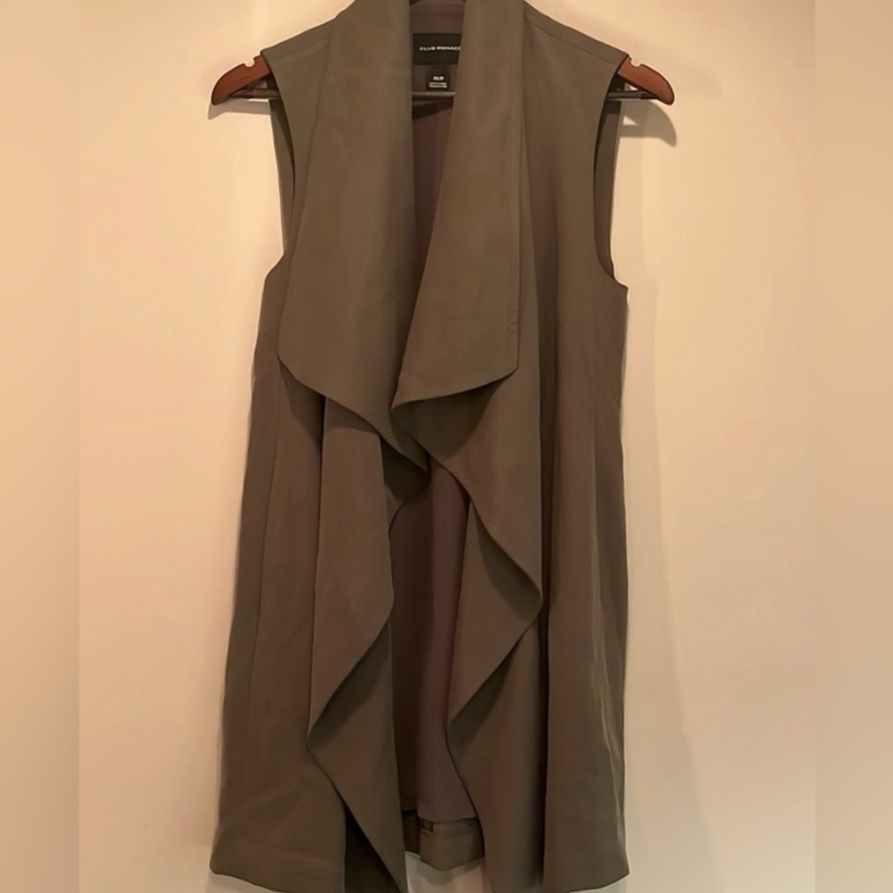 Club Monaco Longline Green Vest - S